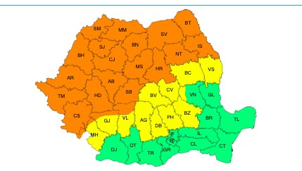 Atenție! Avertizare de cod galben de instabilitate atmosferică