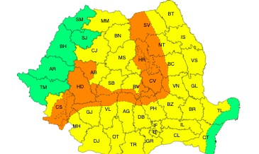 Meteo: Avertizare de cod galben de instabilitate atmosferică