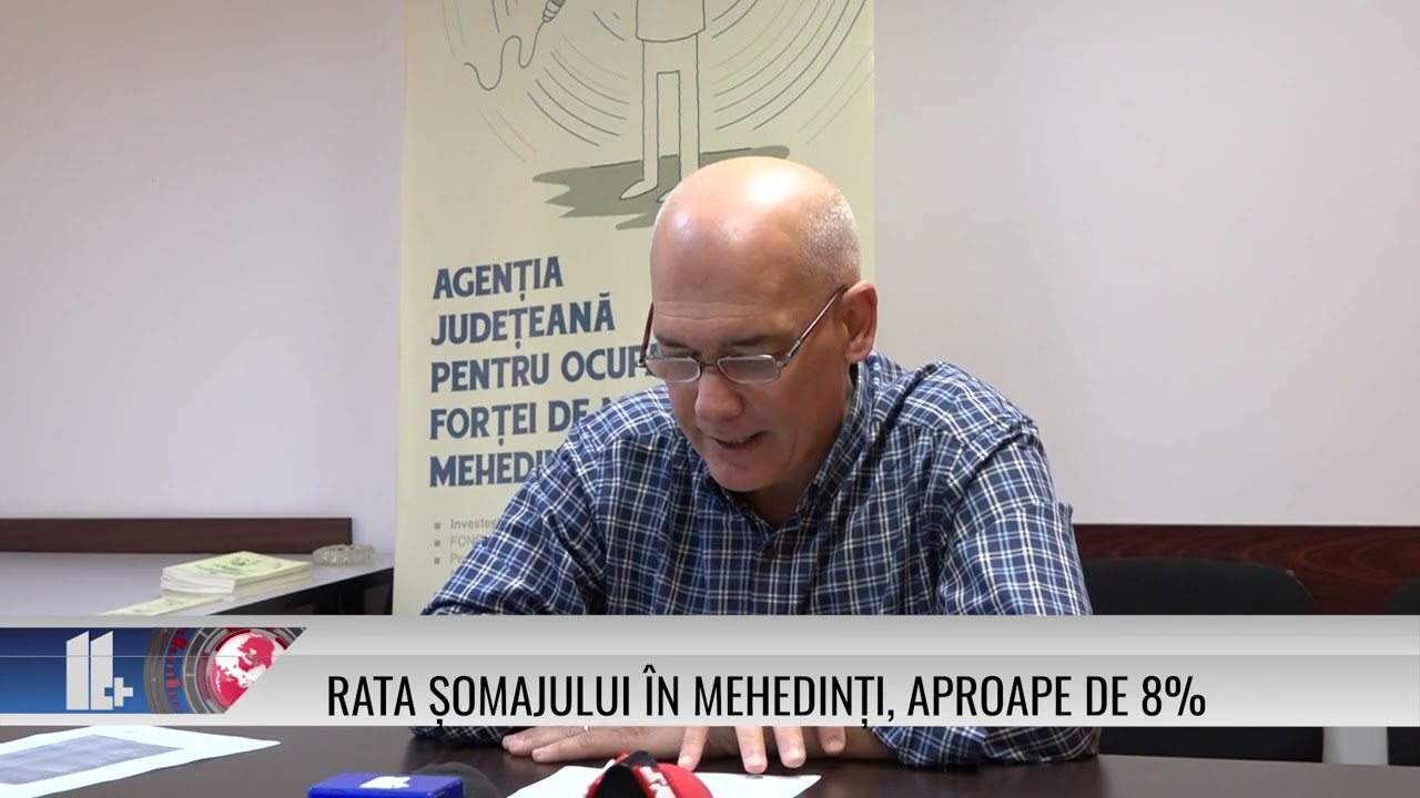 Rata șomajului în Mehedinți, aproape de 8%