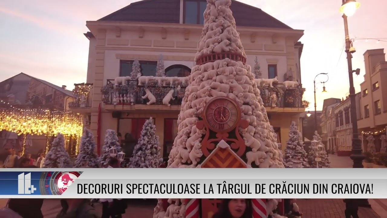 Decoruri spectaculoase la Târgul de Crăciun din Craiova!