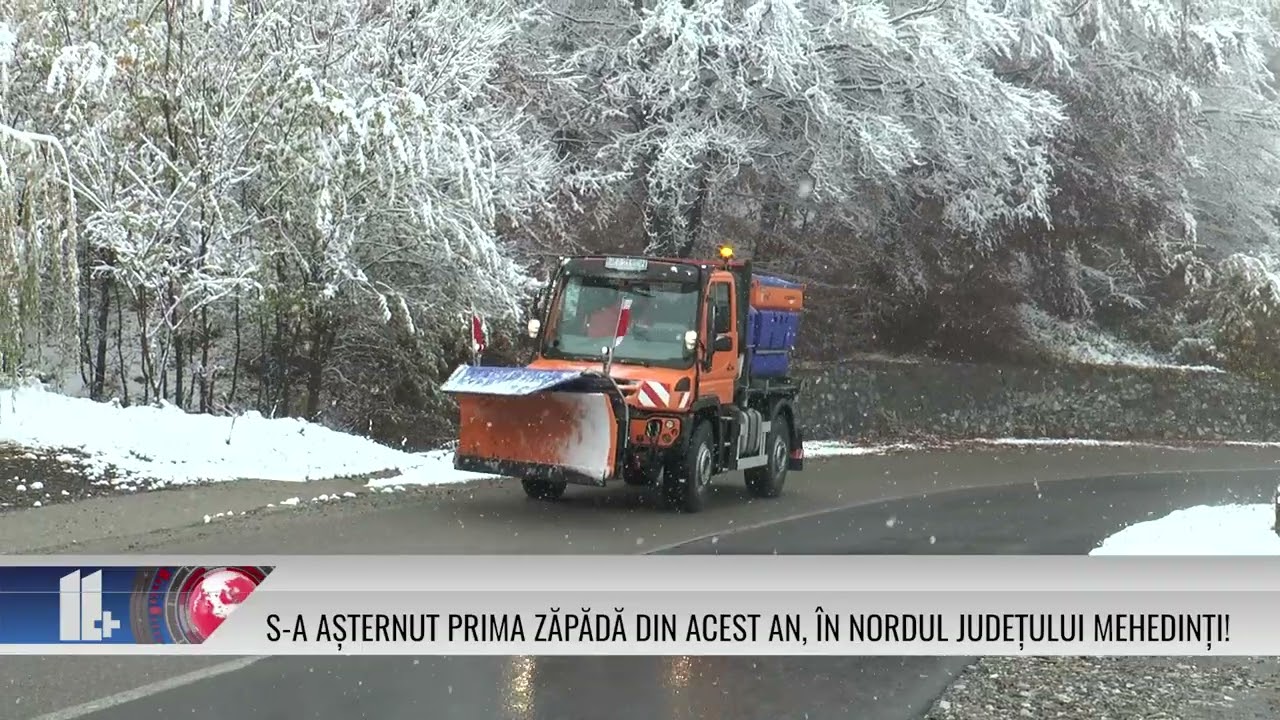 S-a așternut prima zăpadă din acest an, în nordul județului Mehedinți!