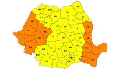 Atenție! Avertizare de cod galben de intensificări ale vântului